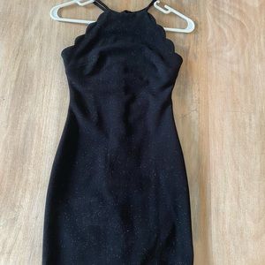 Black Sparkly Short Dress